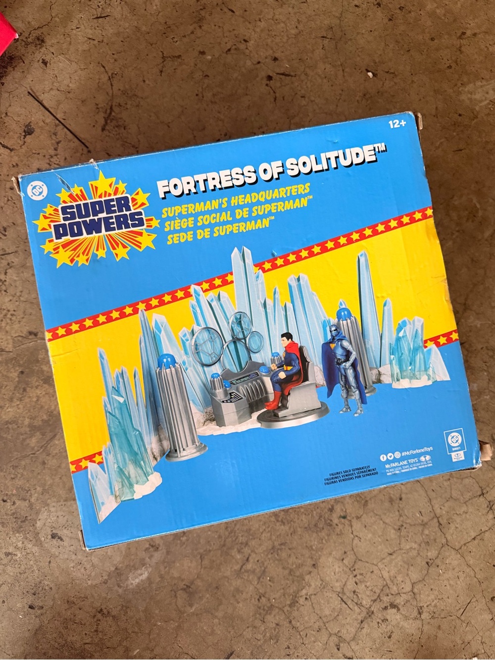 DC Super Powers Fortress of Solitude Playset - Blue and Yellow Box Art